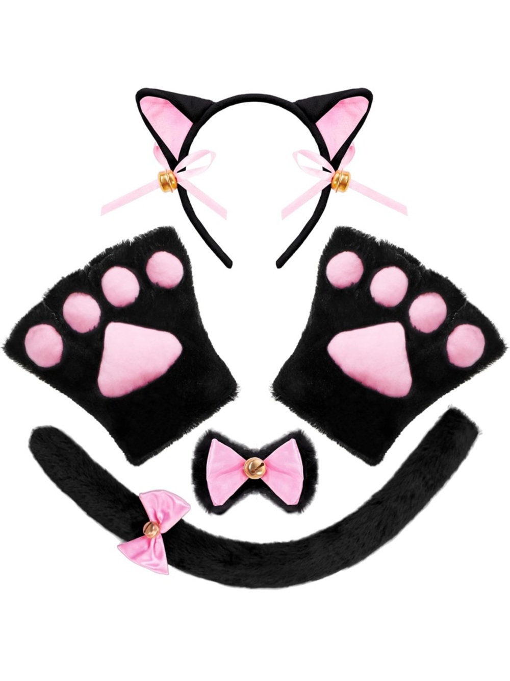 Spooktacular Creations Halloween 5 Pcs Cat Costume Accessory Set